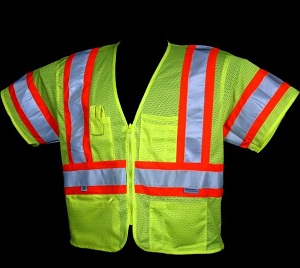 Class 3 Safety Vest - Lime/Yellow - 15 Count